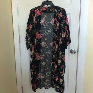 Black & Floral F21 Kimono